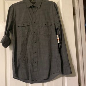 NWT Men’s Alfani Long Sleeve Gray Shirt